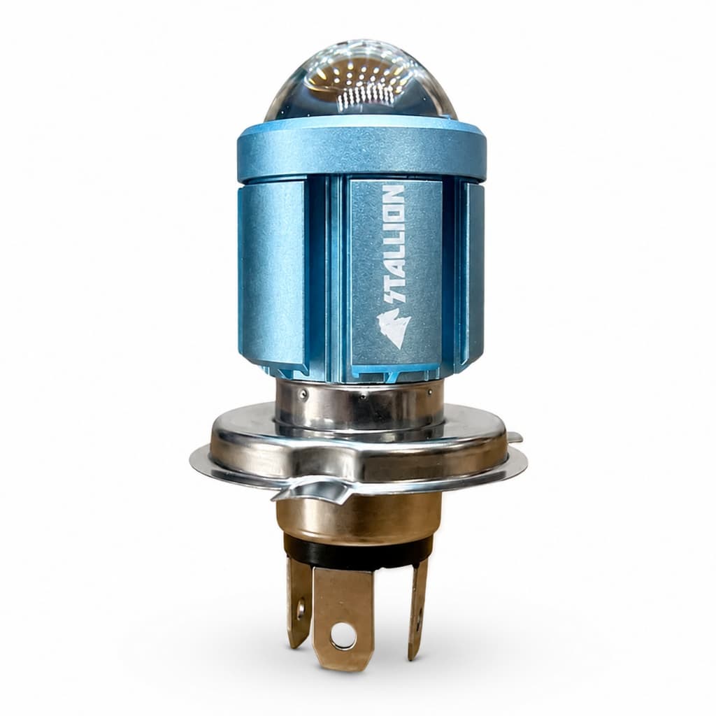 Lâmpadas Farol Moto Carro Led H4 Alto Branco E Baixo Amarelo Olho de Peixe 6500K CG Titan Landr