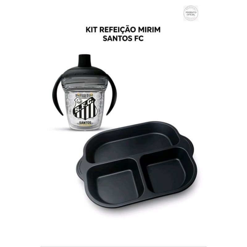 prato +copo ABCD KIT infantil santos