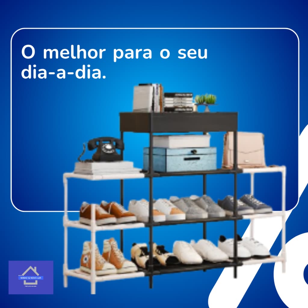 Estante Multiuso Moderna 5 Prateleiras Organizador Sala Quarto Escritório