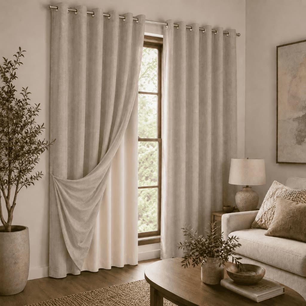 Cortina Corta Luz Blackout 5,00 x 2,80 m  Com Voil Linho