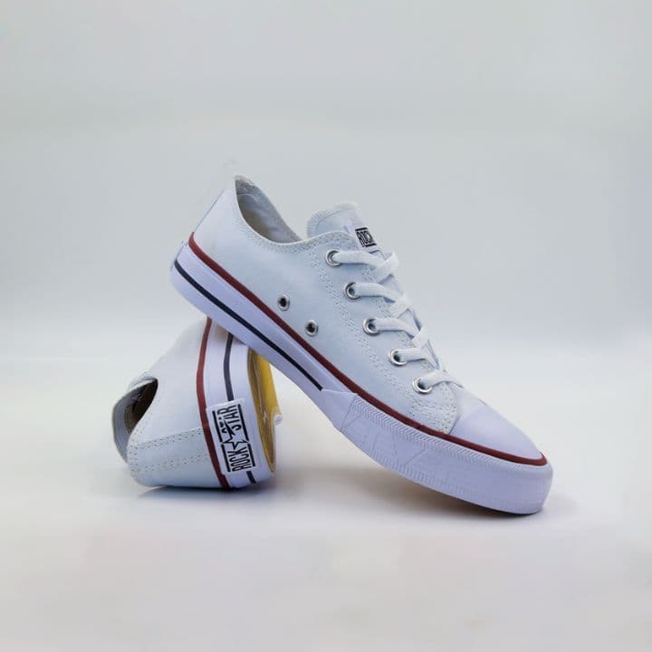 Tênis Casual Branco Cano Baixo Infantil Meninos E Meninas Modelo Clássico Confortável