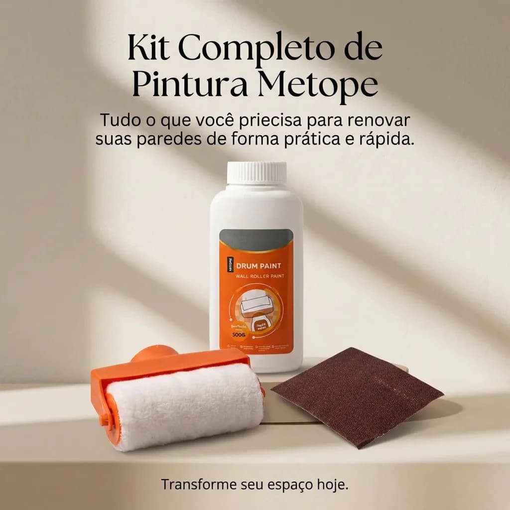 Mini Pintura De Rolo Com Tinta 500g Para Parede ,Pincel Pequeno Ferramenta De Reparo De Conjunto De Escova Bricolagem