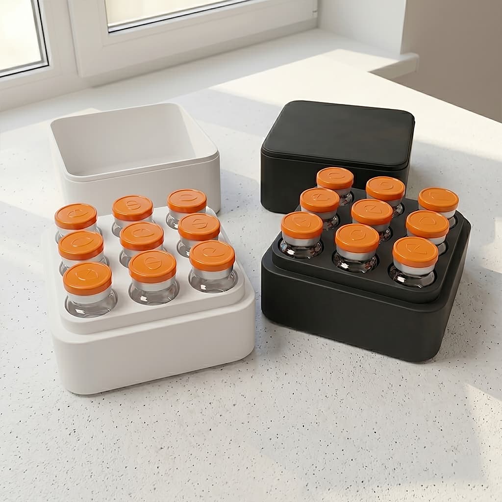 Caixa Porta Ampola 3ml E 5ml Case Organizadora 9 Slots Estojo Porta Insulina E Medicamentos