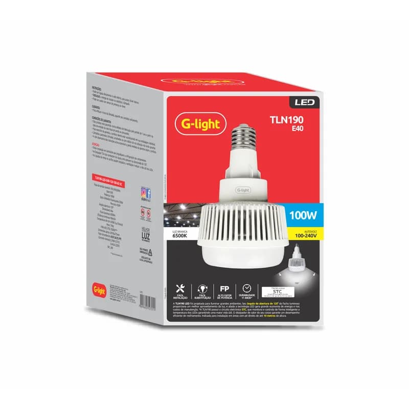 LÂMPADA LED TLN 190 LED E40 120 100W 6500K AUTOVOLT