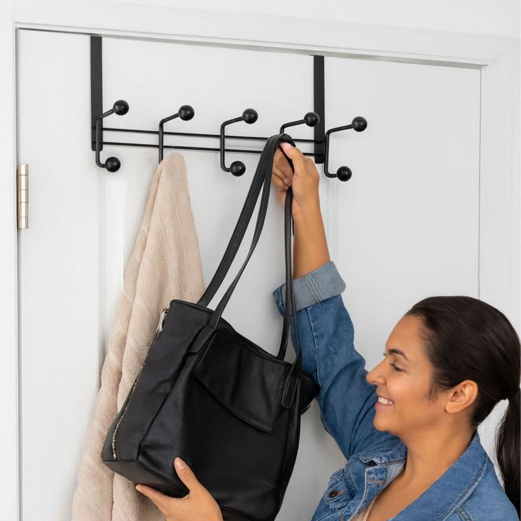 Suporte Organizador para Porta e Parede com 10 Ganchos Aramado Multiuso