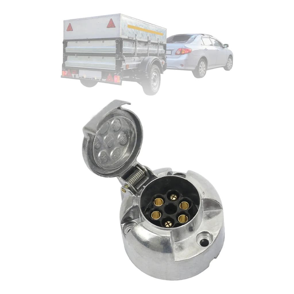 Conector Tomada Elétrica 6 Polos Engate Reboque Universal