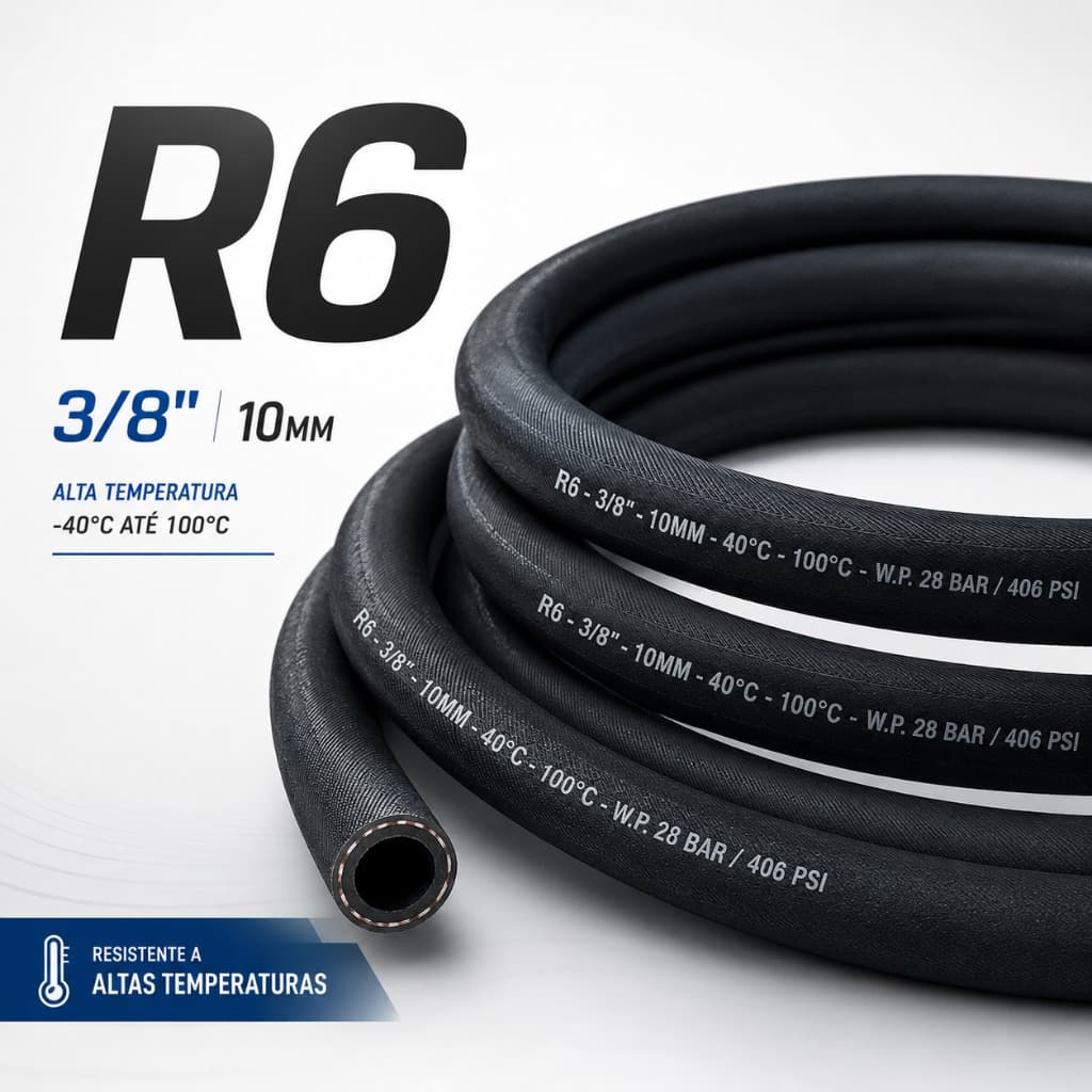 1 à 5 Metros Mangueira R6 3/8 10mm Combustivel Alta Temperatura Óleo Diesel Gasolina Reforçada Carro