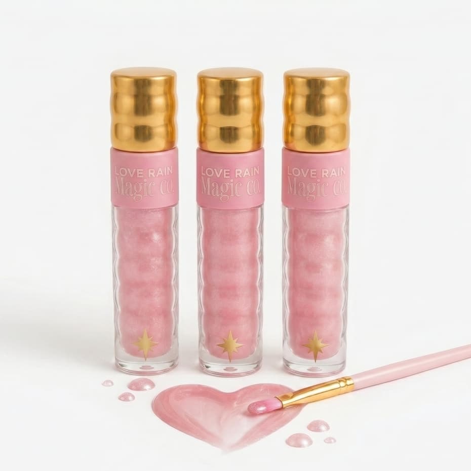 LOVÉ RAIN Gloss labial líquido intenso e Hidratante | Efeito Glow Lábios Iluminados e Confortável |