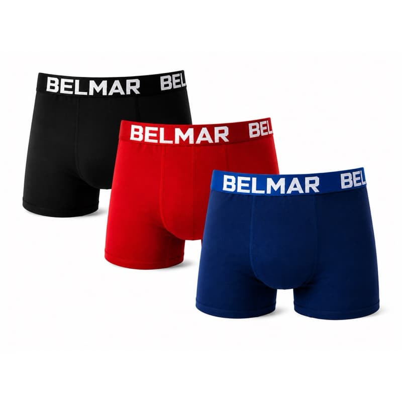 KIT 3 CUECAS BOX BOXER POLIESTER - SORTIDO
