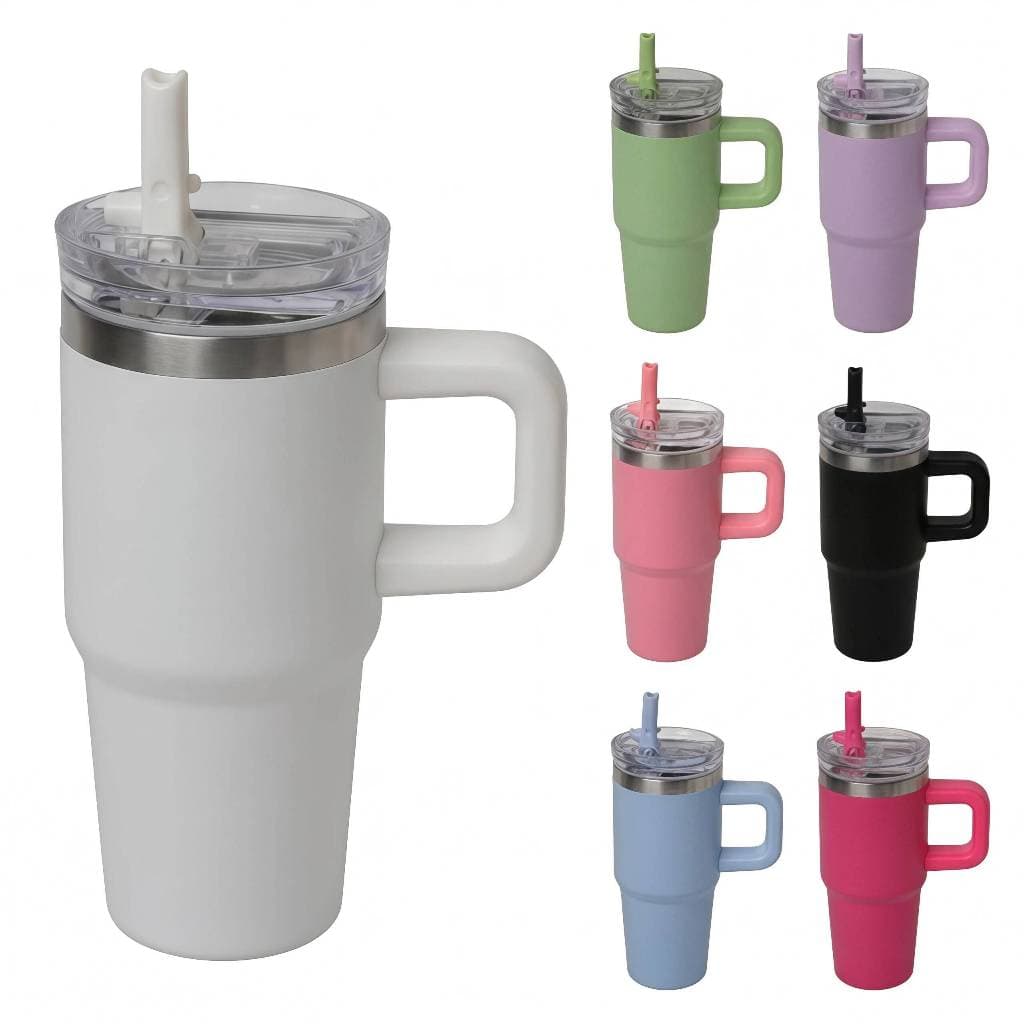 Copo Termico Isolado A Vácuo 14oz 420ml Garrafa Inoxidável Com Alça Portátil，Bocal de sucção dobrável