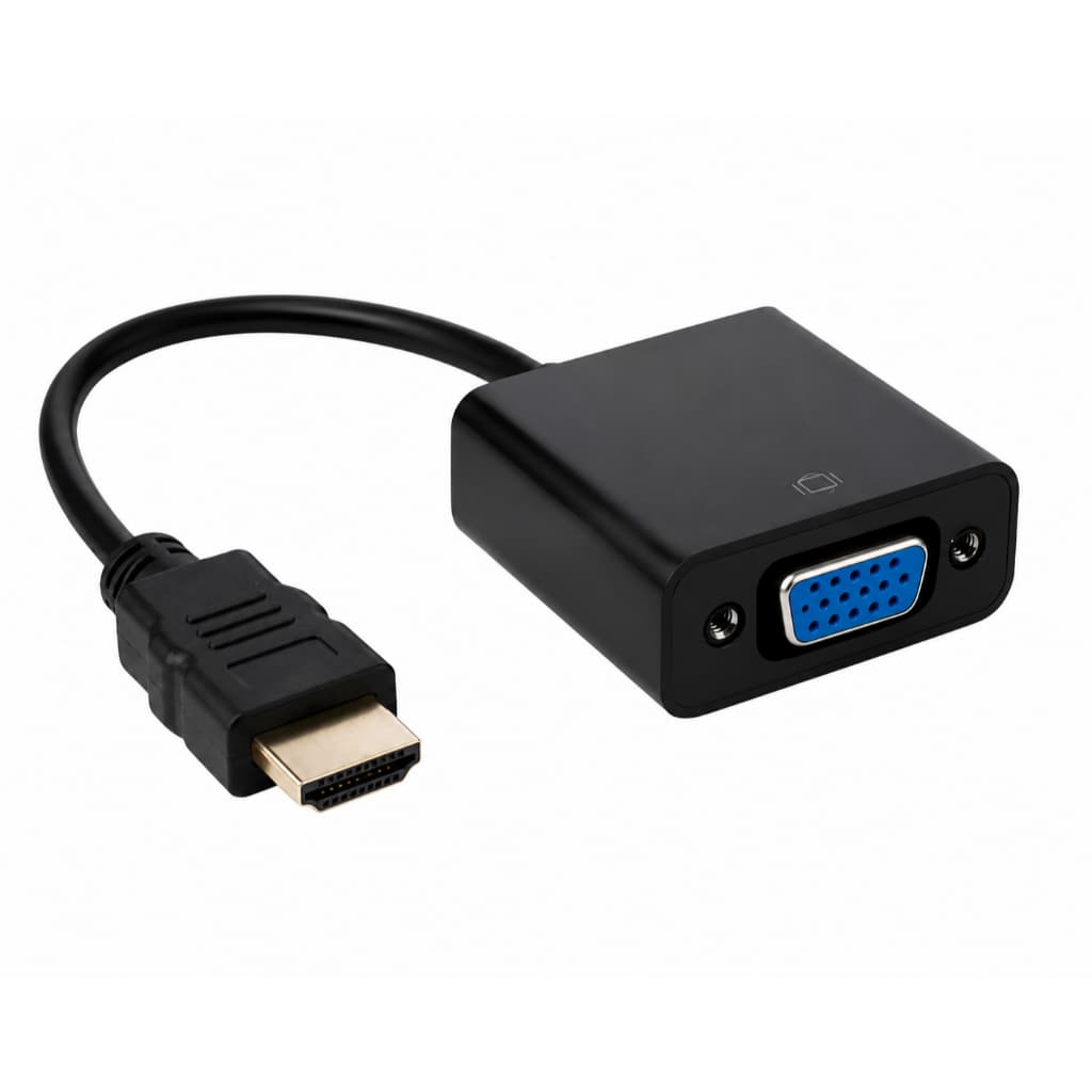 Conversor HDMI para VGA com Áudio P2 Adaptador HDMI para Monitor Projetor TV 1080P.
