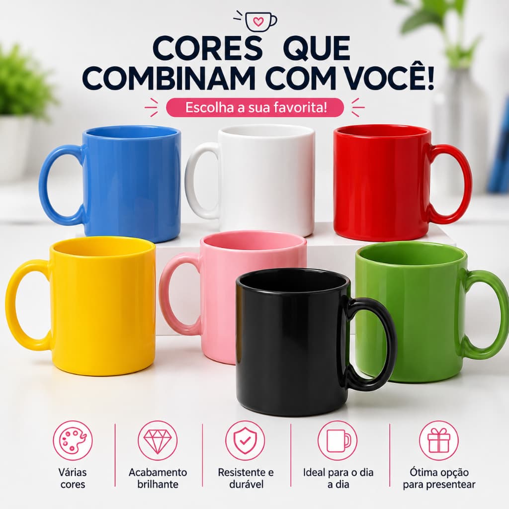 Kit 20 Canecas 500ml para Crianças, Festas e Brindes