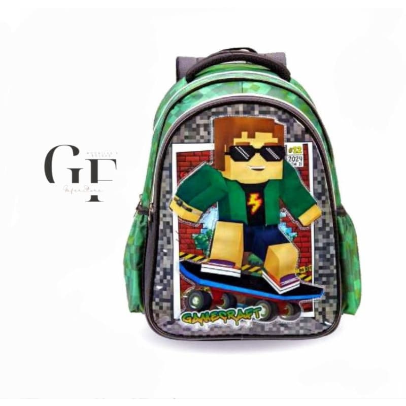 Mochila Infantil GameCraft Gamer – Escolar Resistente e Confortável 🎮 Dl1801