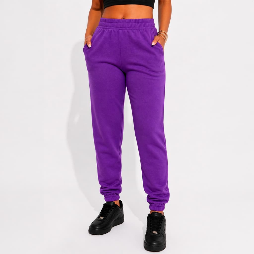 Calça Moletom Feminino Jogger Liso Bolso Frontal Slim Frio Calça Feminina Bolso Jogger