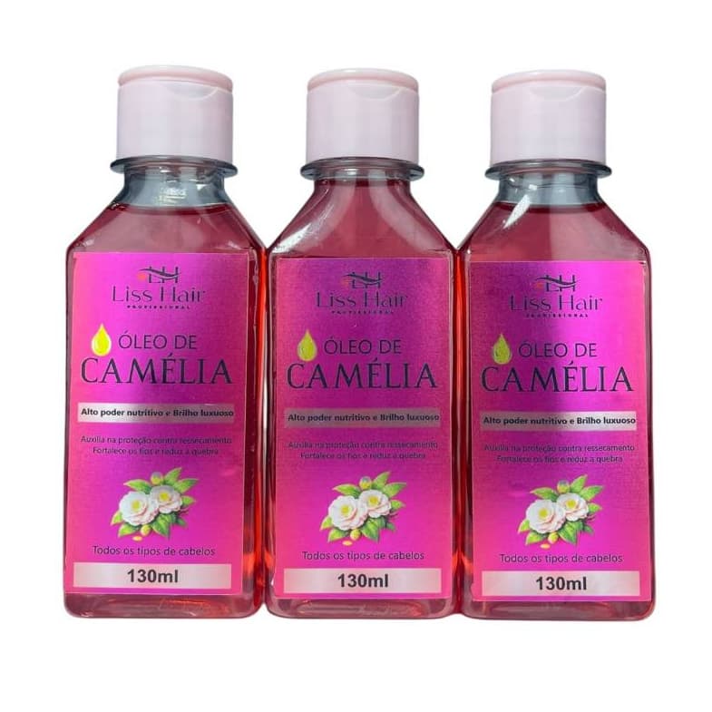 Kit Óleo Capilar de Camélia 3un. Brilho Luxuoso 130ml Liss Hair