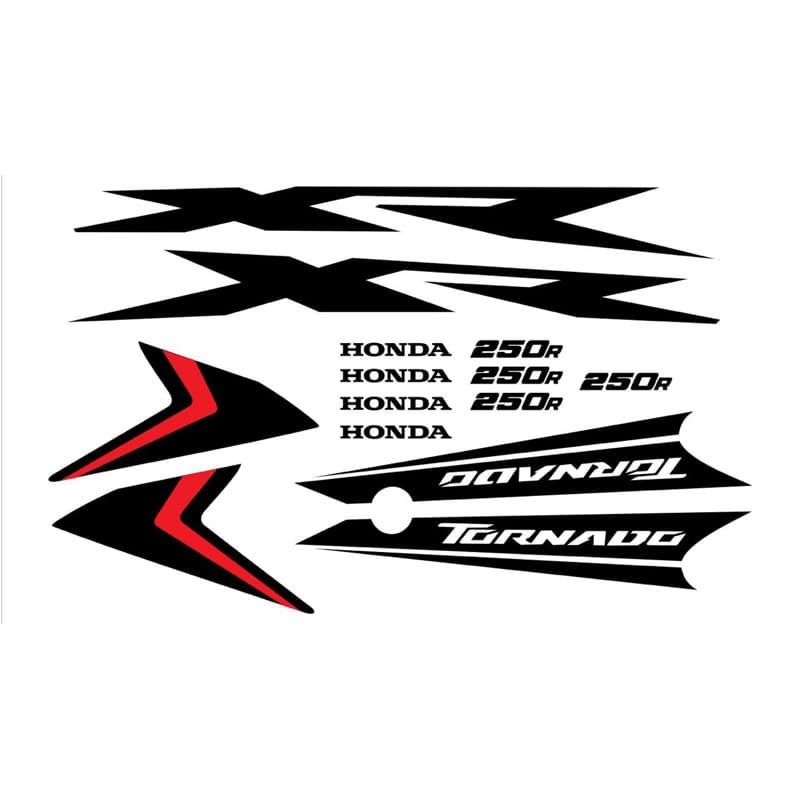 adesivos xr 250 tornado Argentino premium preto com detalhe vermelho e branco