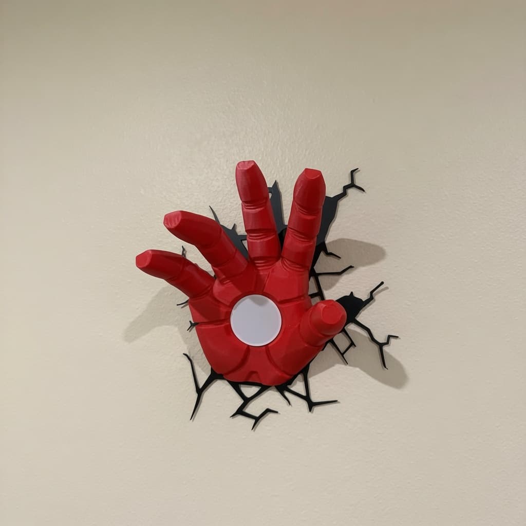 Decoração Mão do Homem de Ferro 3D Geek Vingadores Marvel