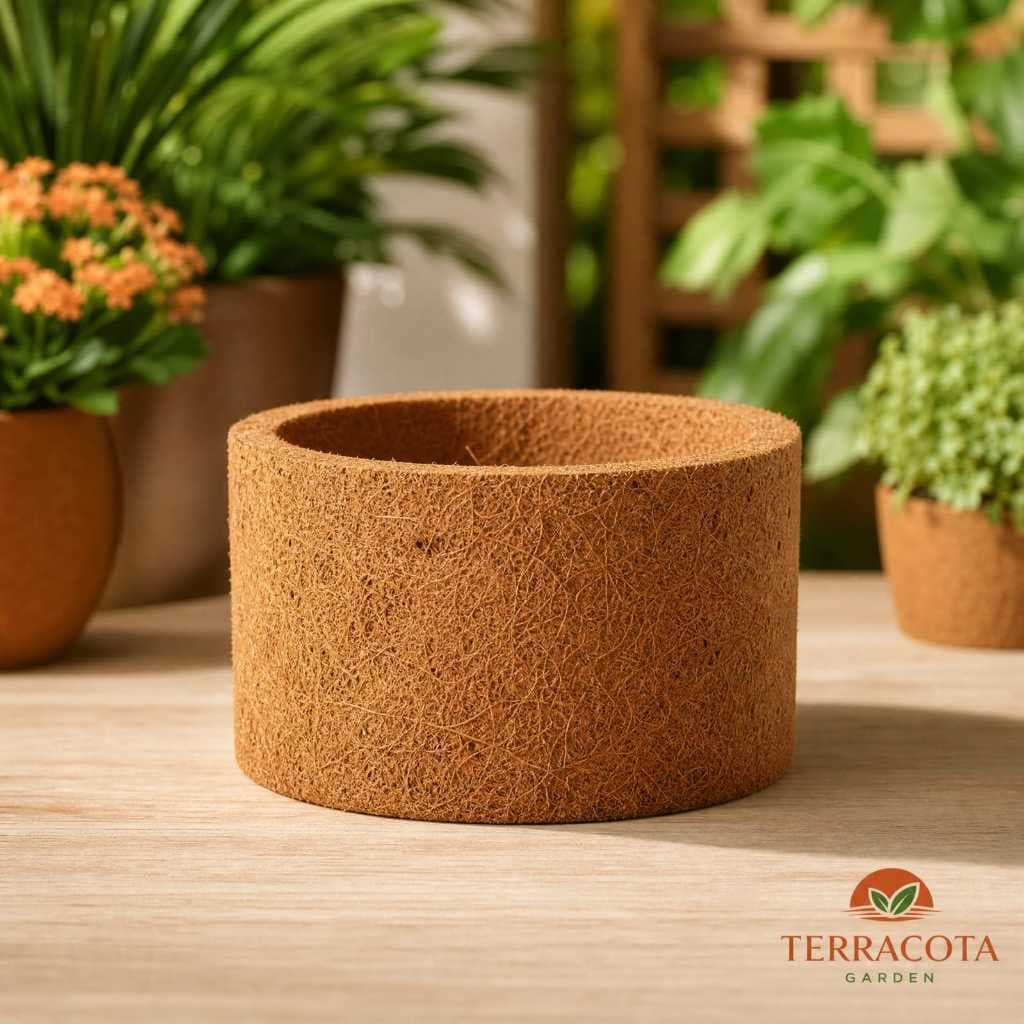 Vaso Fibra de Coco Modelo Xaxim N1 N2 N3 N4 N5 Para Orquídeas Samambaias Terracota Garden