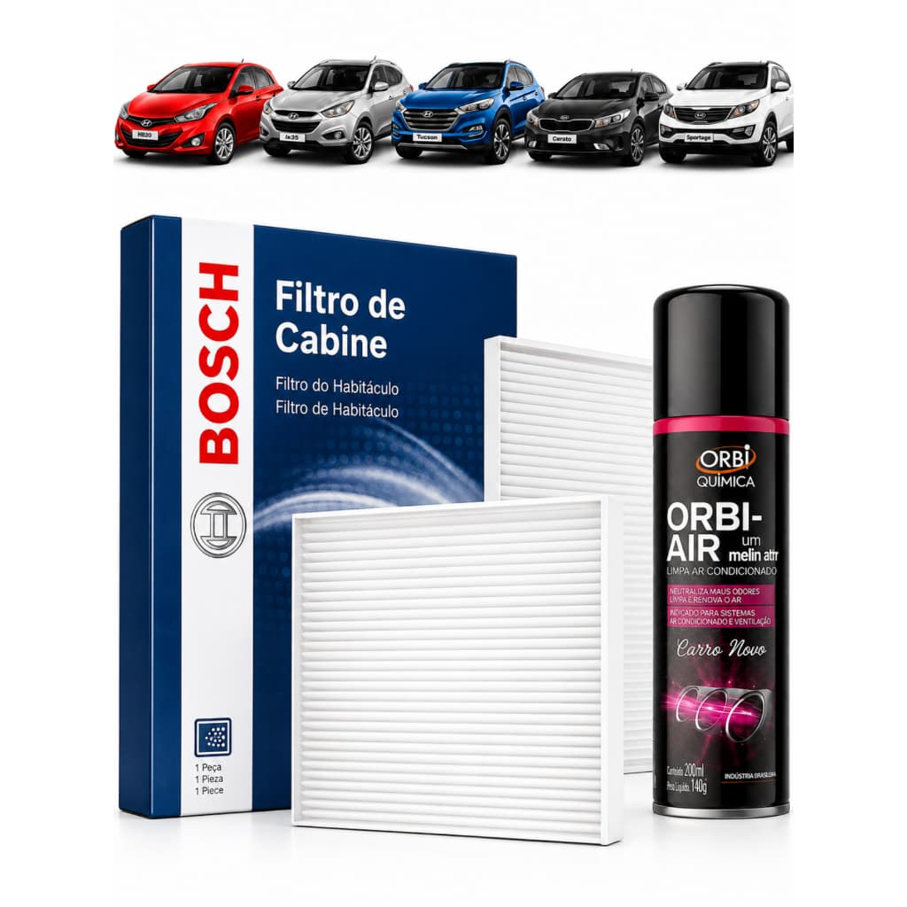 Filtro Ar Condicionado HB20 ix35 Tucson Sportage Bosch Orbi