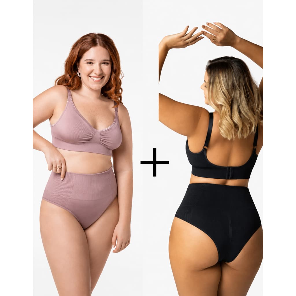 Kit 2 Calcinhas Plus Size Curve Sem Costura Cintura Alta Lupo Não Marca Confortável
