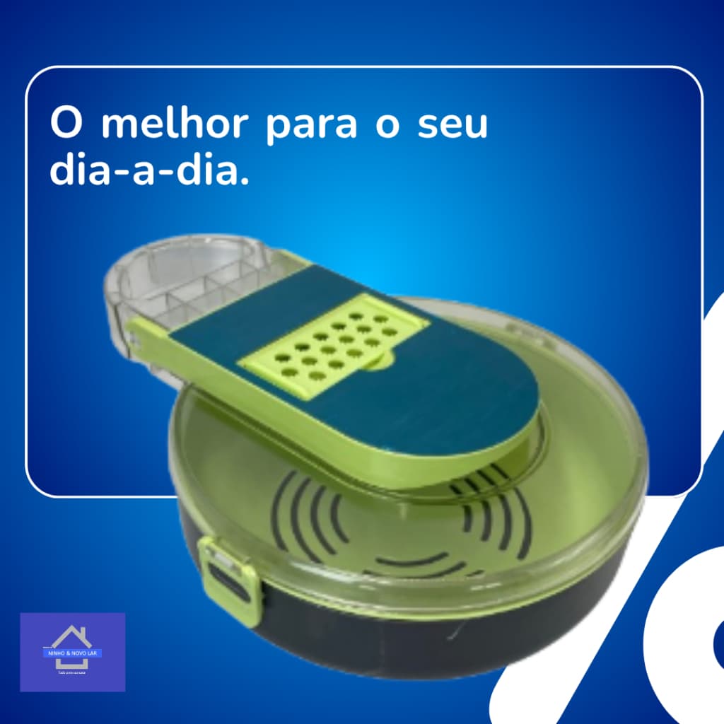 Ralador e Fatiador de Legumes Vegetais 15 Peças Multiuso