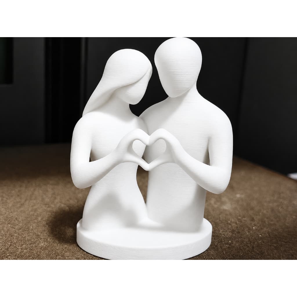 Escultura Casal Apaixonado Decorativa | Estátua Romântica | Decoração Moderna para Sala e Quarto