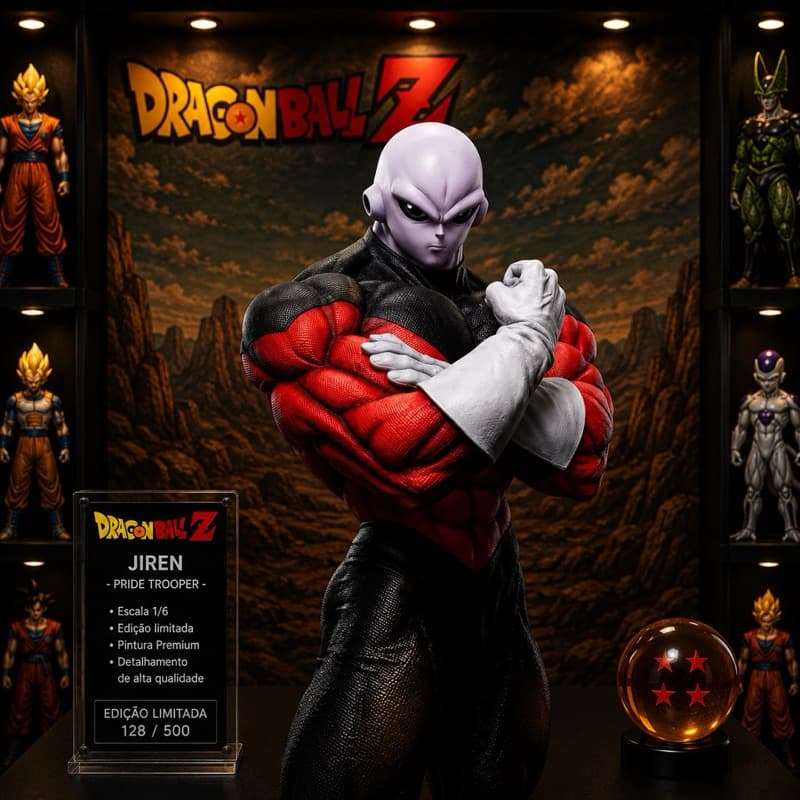 Action Figure Jiren 27Cm Com Troca De Mãos Dragon Ball Z Original Banpresto