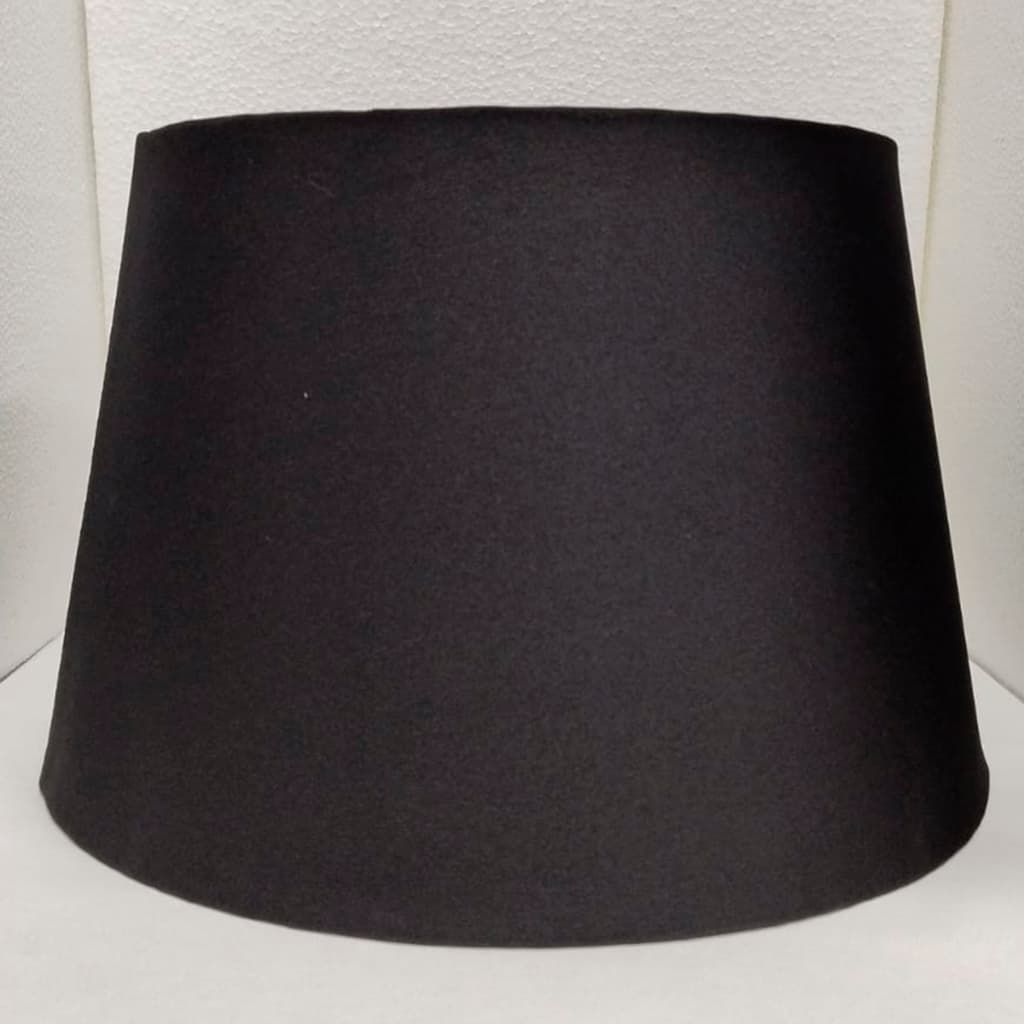 Cúpula para Abajur 30x40x25cm Tecido Luminária de Mesa e Piso Decoração Iluminação Sala Preto