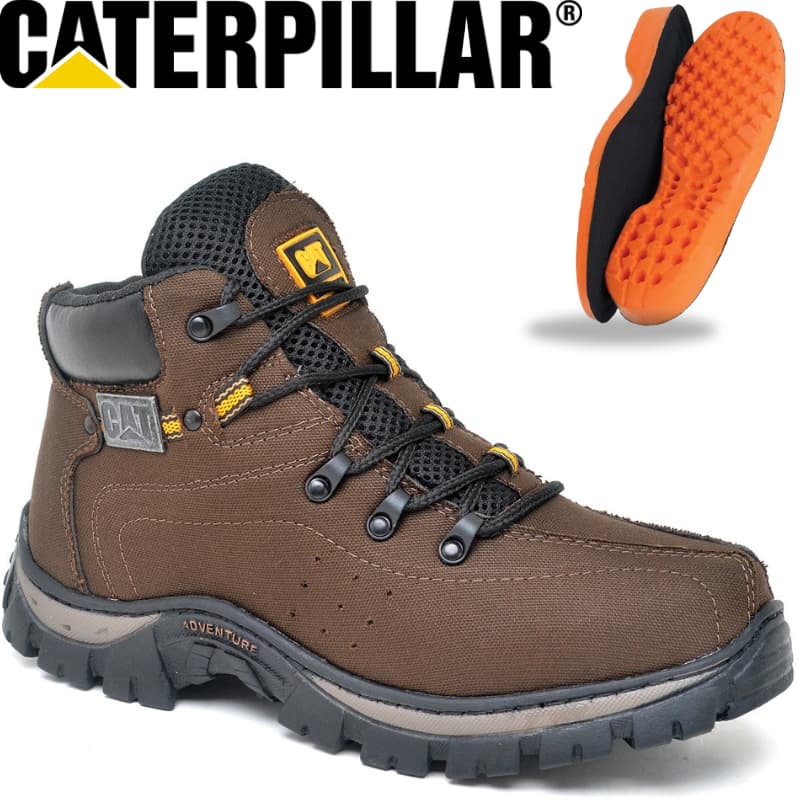 Bota Coturno Adventure Masculino Caterpillar OFERTA + Palmilha Ortopédica Gel