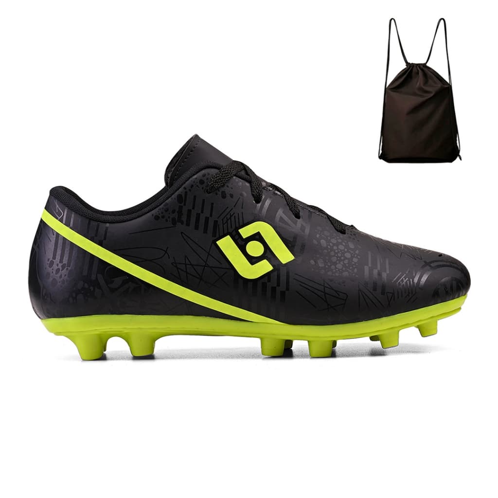 Kit Chuteira de Trava Infantil Costurada Campo Futebol + Mochila