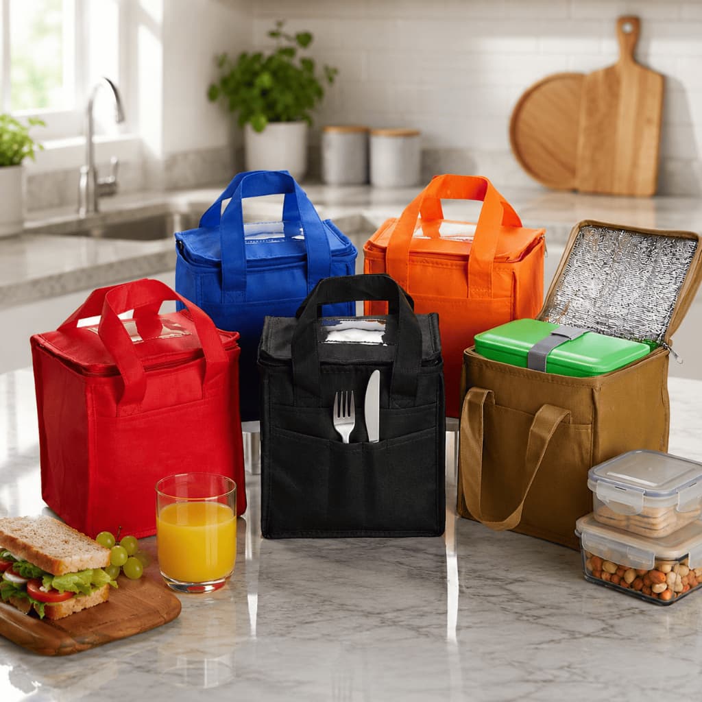 Bolsa Térmica 7 Litros TNT Resistente Com Ziper Bolso Frontal e Alça Bolsa Marmita Comida Trabalho
