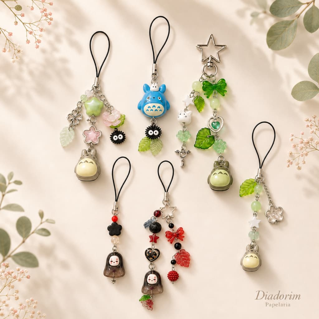 Pingente para Celular / Chaveiro Totoro | 2 Modelos Decorativos