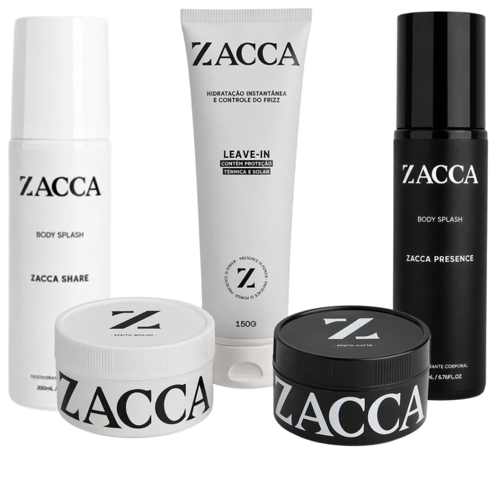 Kit Zacca Cera Modeladora - Leave In E Body Splash
