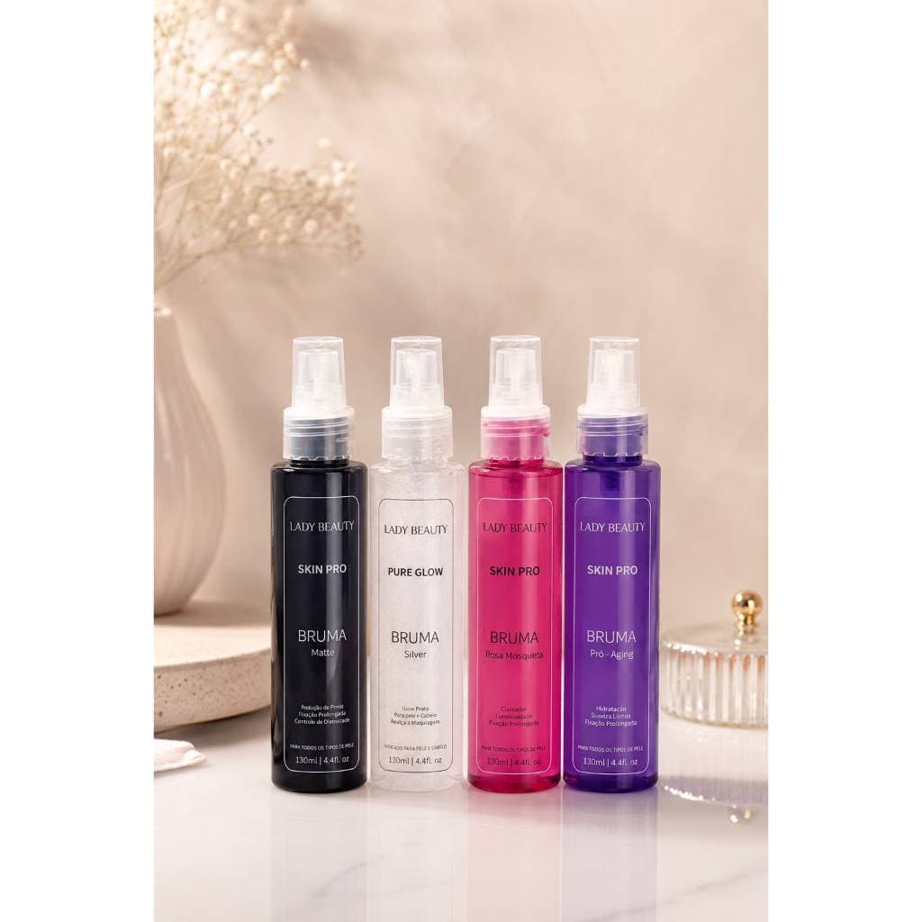 Bruma Facial Lady Beauty Fixadora de maquiagem – Limpeza e Renovação para uma Pele Radiante