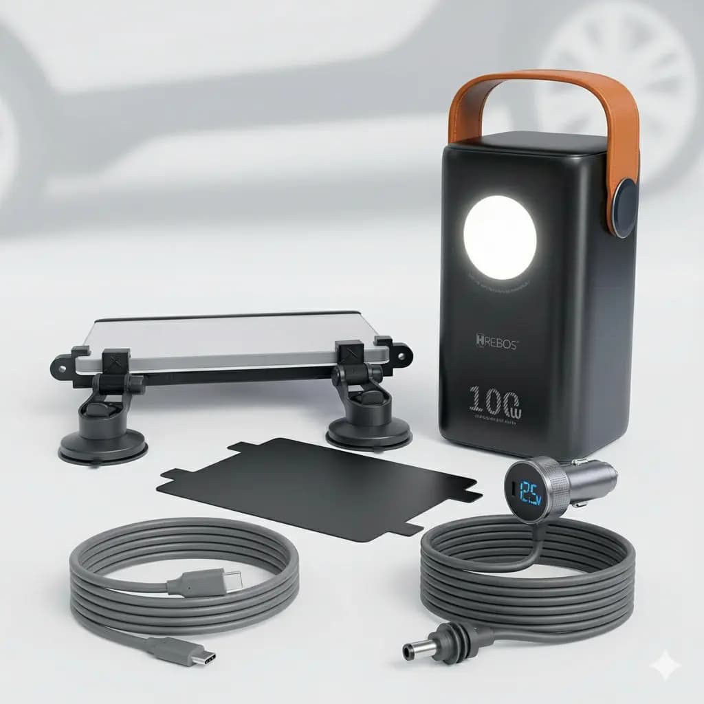 Kit Acessórios Starlink Mini Power Bank 100w Suporte Ventosa e Cabos