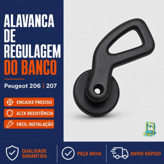 Alavanca Regulagem Ajuste Banco Peugeot 206 207 Motorista Passageiro