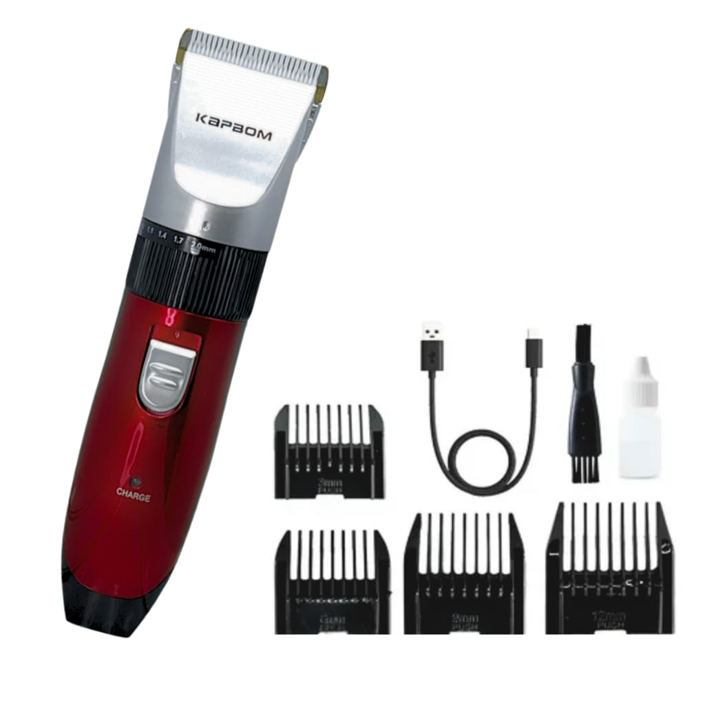 Máquina de Tosa Aparador de Pelos Pets Cachorro Gato Silencioso Recarregável Bivolt Kapbom KA-3631