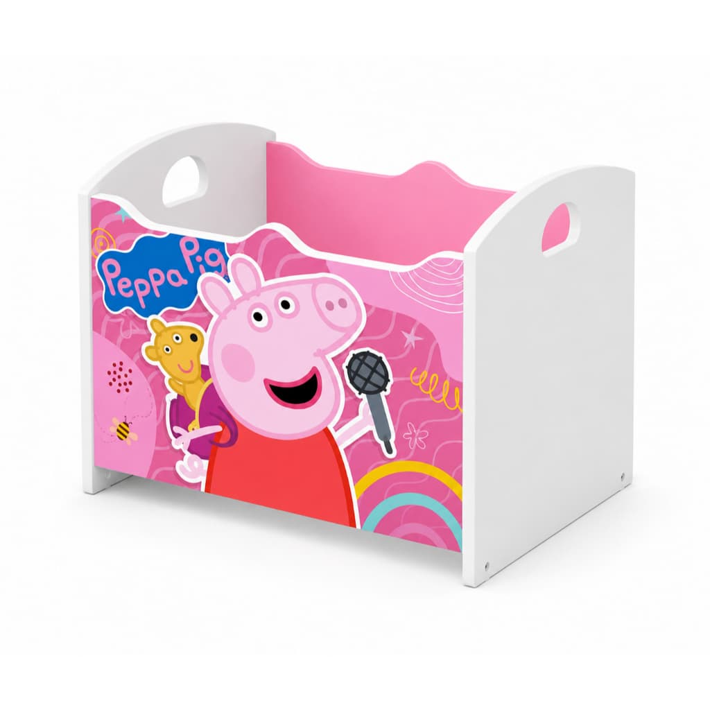 Baú organizador infatil brinquedos Peppa Pig George Pig MPF
