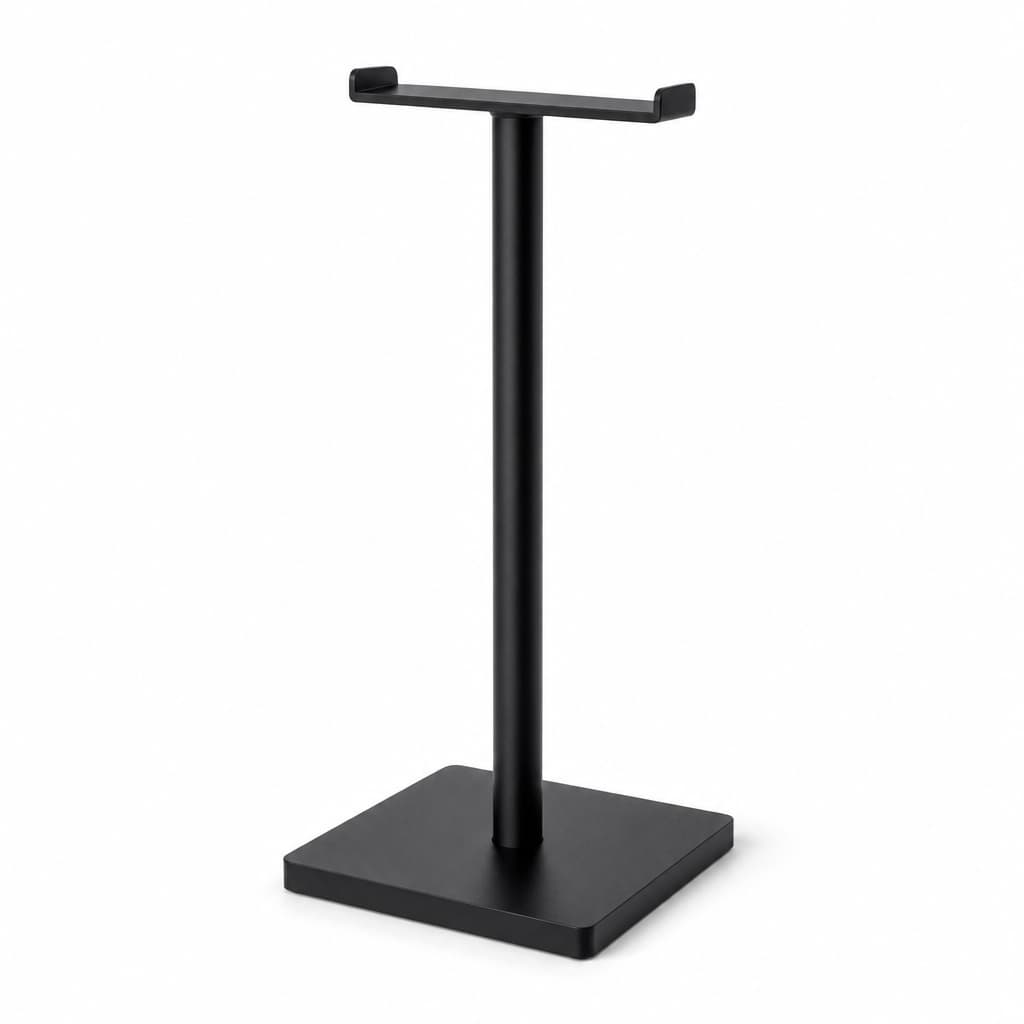 Suporte para Fone de Ouvido Headset e Headphone - Organizador Mesa Casa e Escritório Gamer Base 24cm Preto Fosco