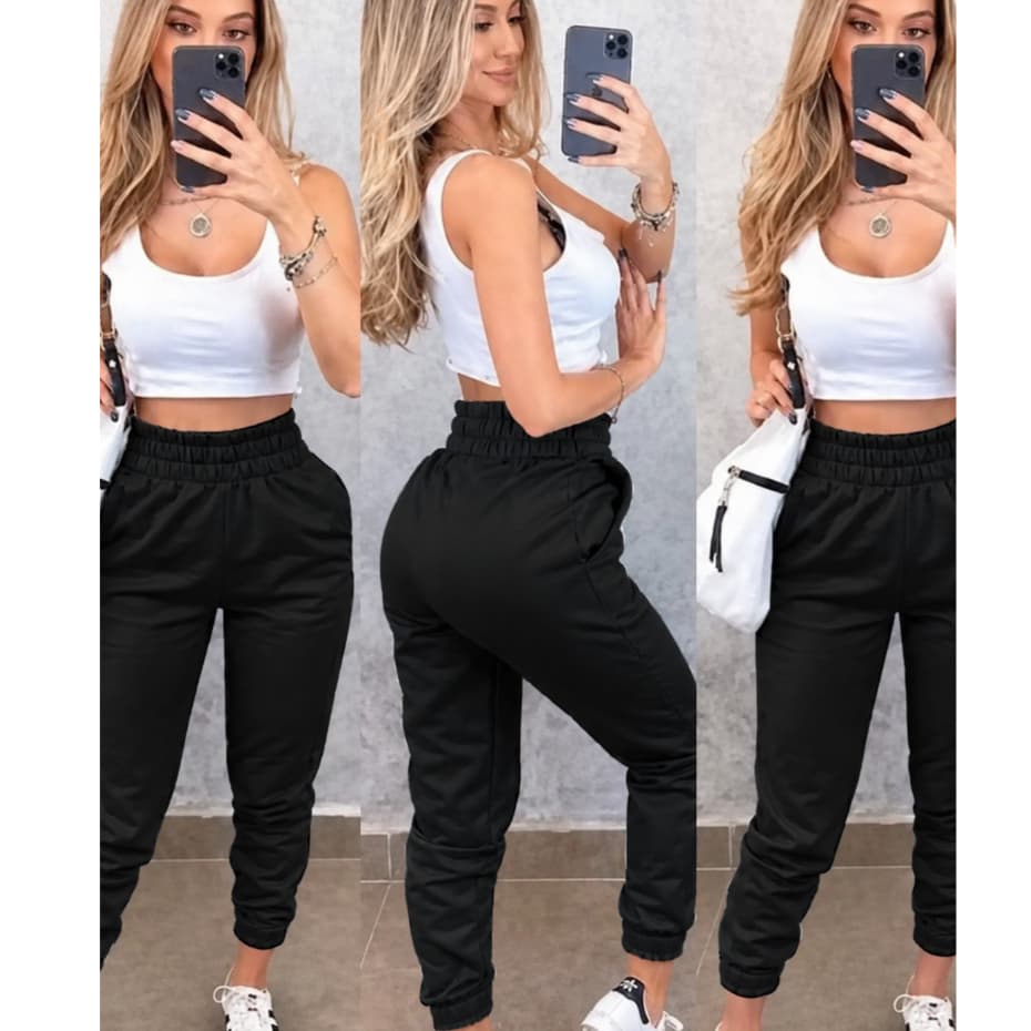 Calça Jogger Feminina com Cintura Alta para Mais Conforto
