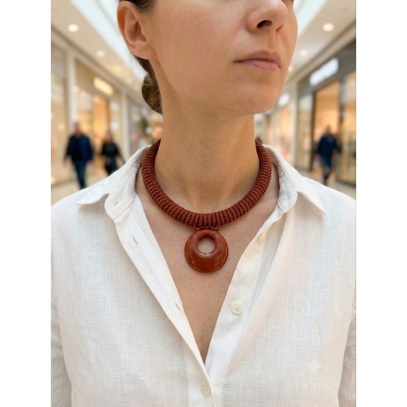 colar artesanal, colar em croché, maxi colar,colar feminino.