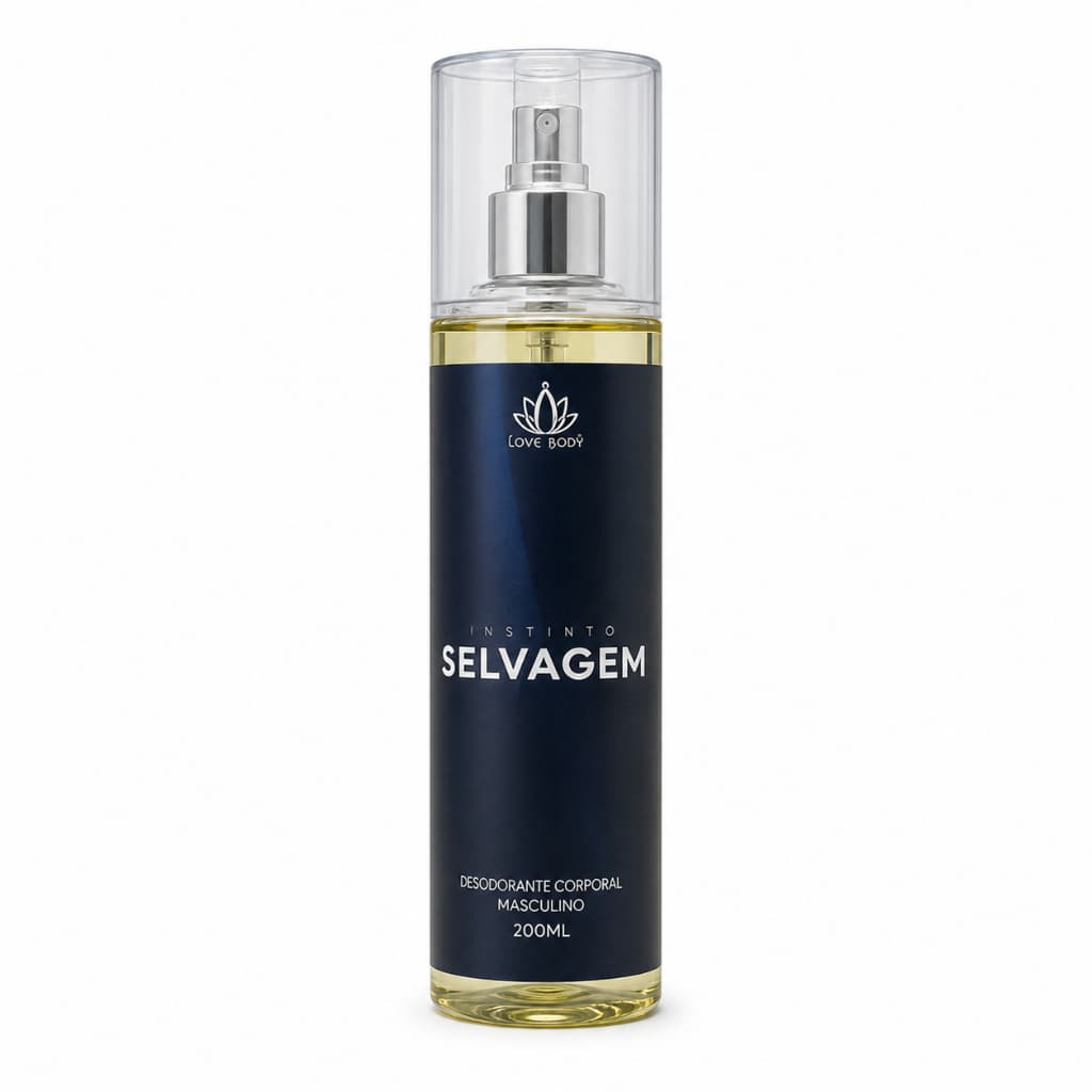 Body Splash Masculino Selvagem 200ml - Perfume Amadeirado E Marcante Desodorante Corporal