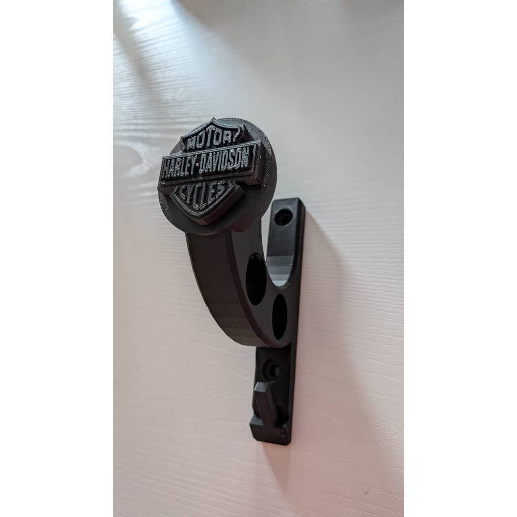 Suporte De Parede Para Capacete Moto Com Gancho Chaves Harley