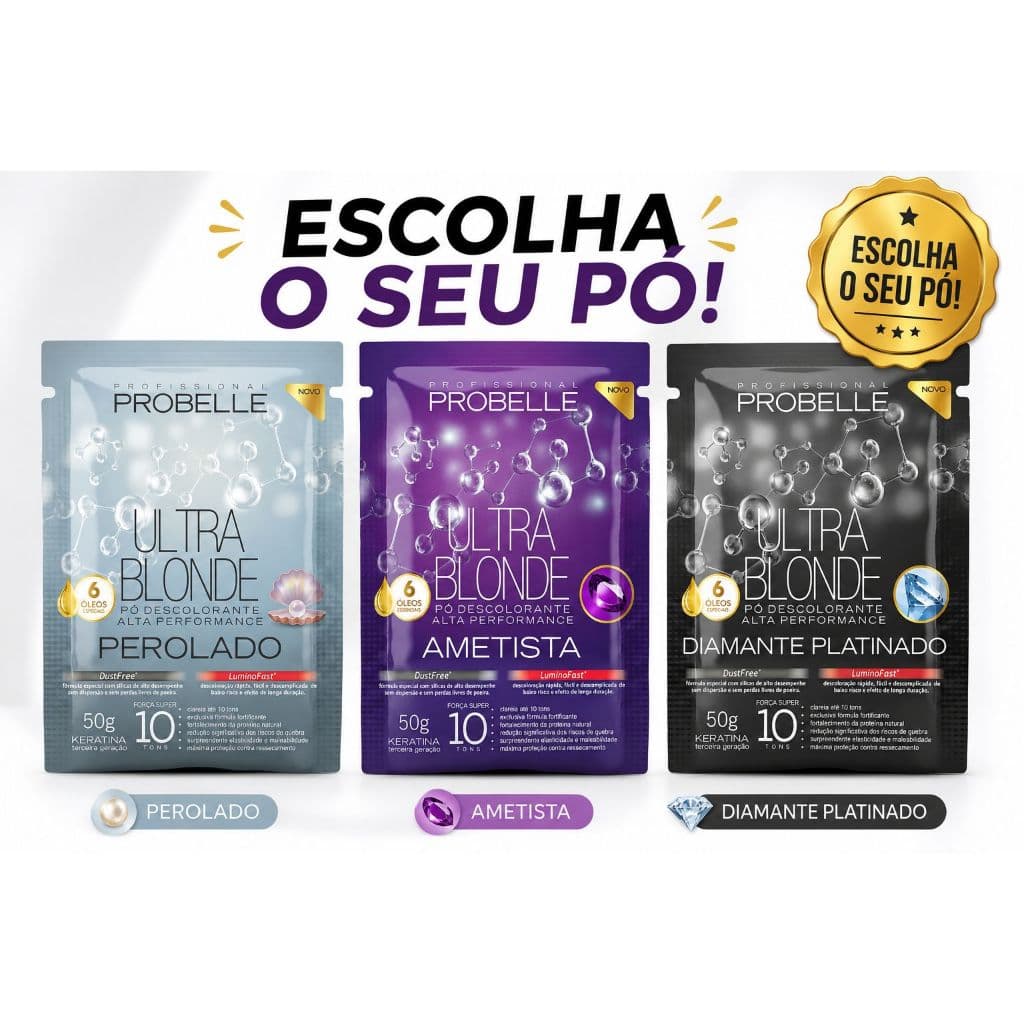 PÓ DESCOLORANTE 50G diamante platinado PROBELLE