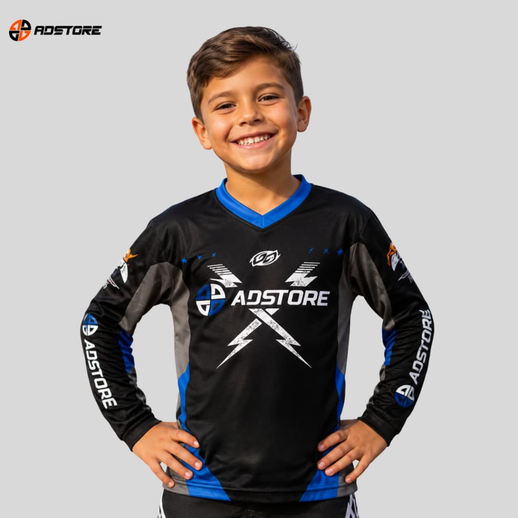 Camisa Infantil ADSTORE Criança Menino Menina Trilha Motocross Enduro Bicicross
