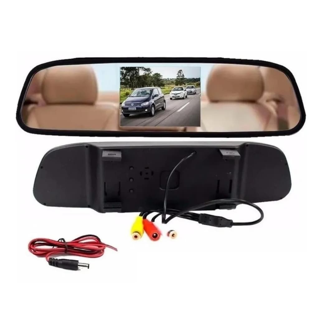 Retrovisor LCD para Câmera de Ré  Monitor Automotivo - Não acompanha Câmera de Ré