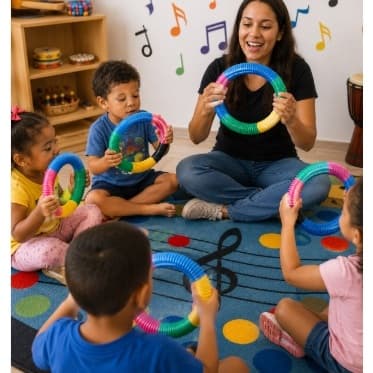 Circulo de chuva médio musicalização infantil contação de histórias Musicoterapia
