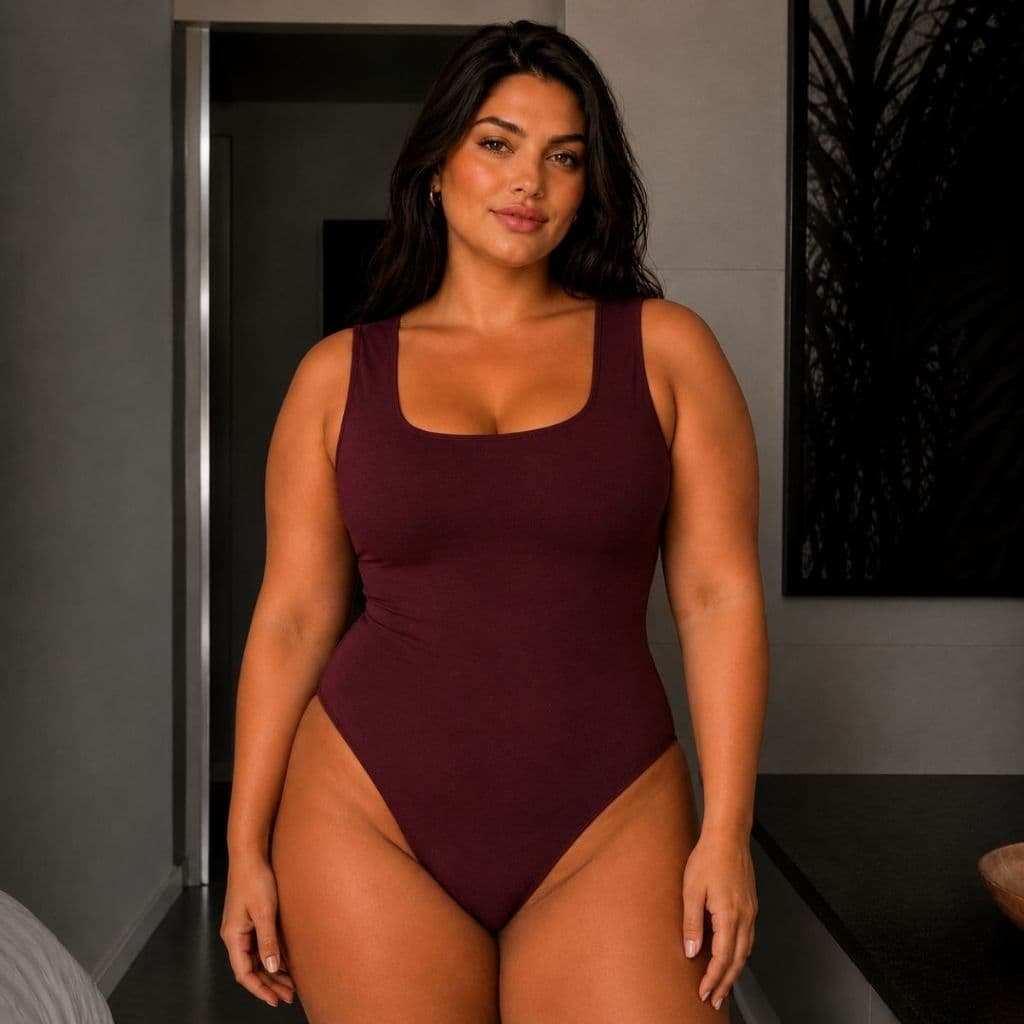 Body Feminino Plus Sazi Gola Quadrada Suplex Alça Grossa Premium Confortável e Elegância Variação De cor Moda Blogueira