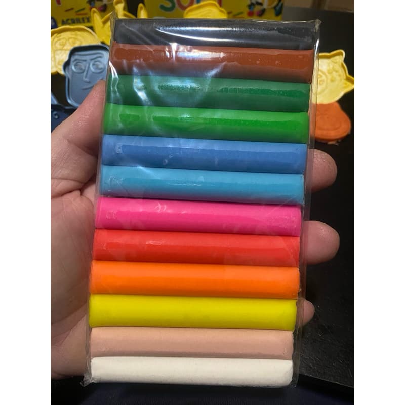 Kit com 6 Caixas -Massinha de Modelar Soft 12 Cores -- Acrilex