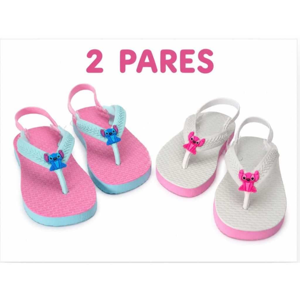 2 PARES chinelo baby infantil menina menino super macio com elástico na trazeirinha